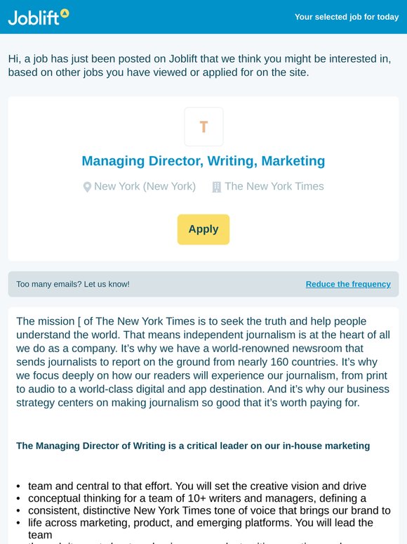 You've got 1 job waiting for you