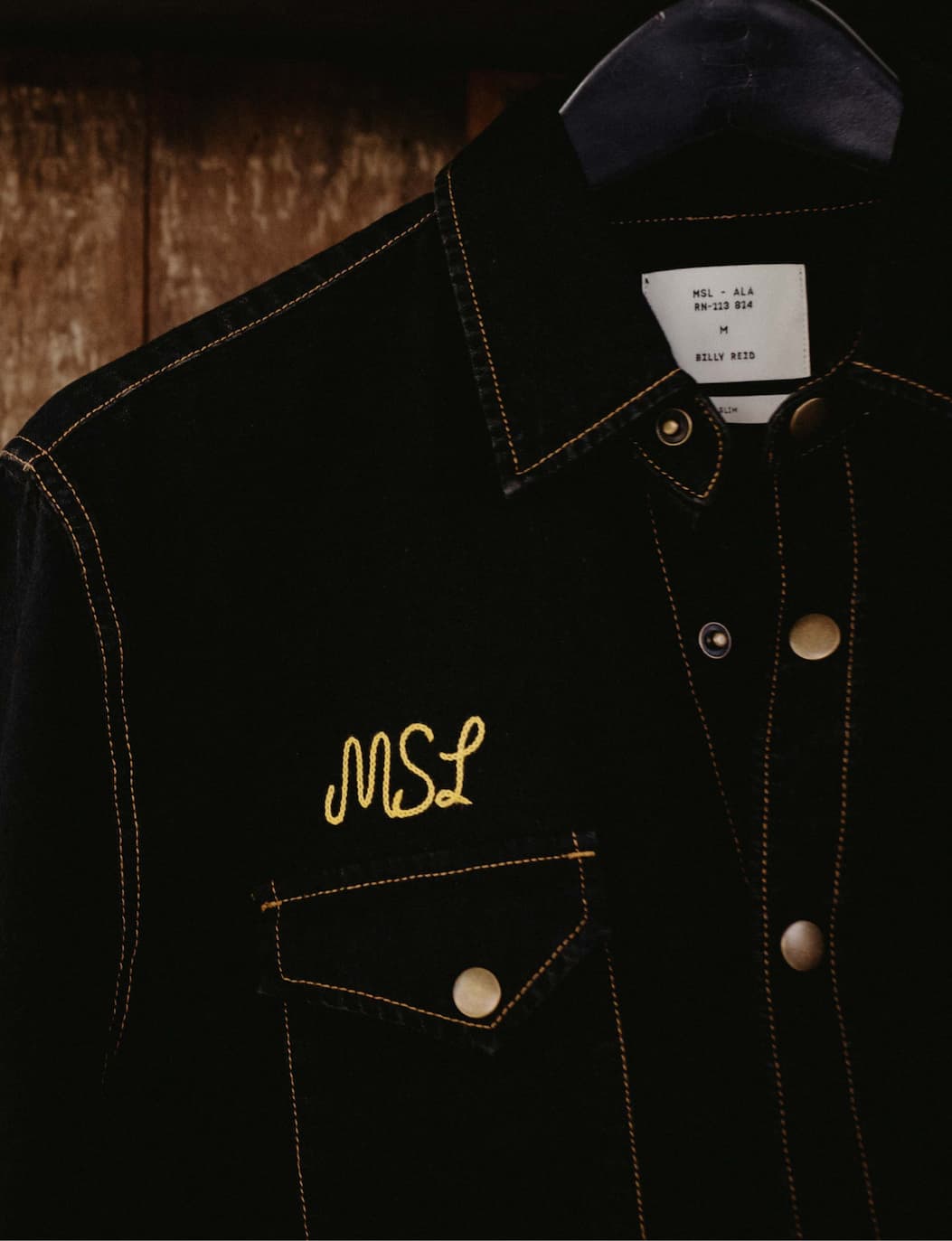Shirt with custom embroidery