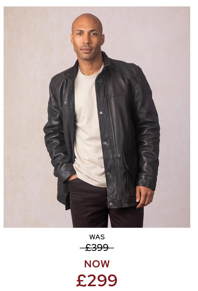 Strands Leather Coat Brown