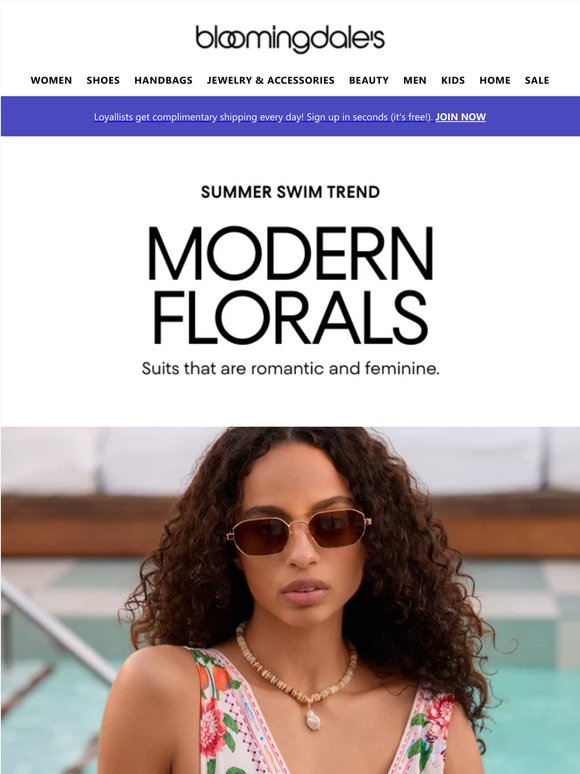 Summer swim trend: Modern florals