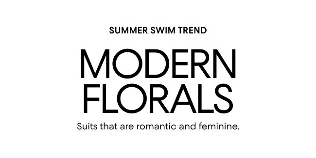 Summer Swim Trend Modern Florals