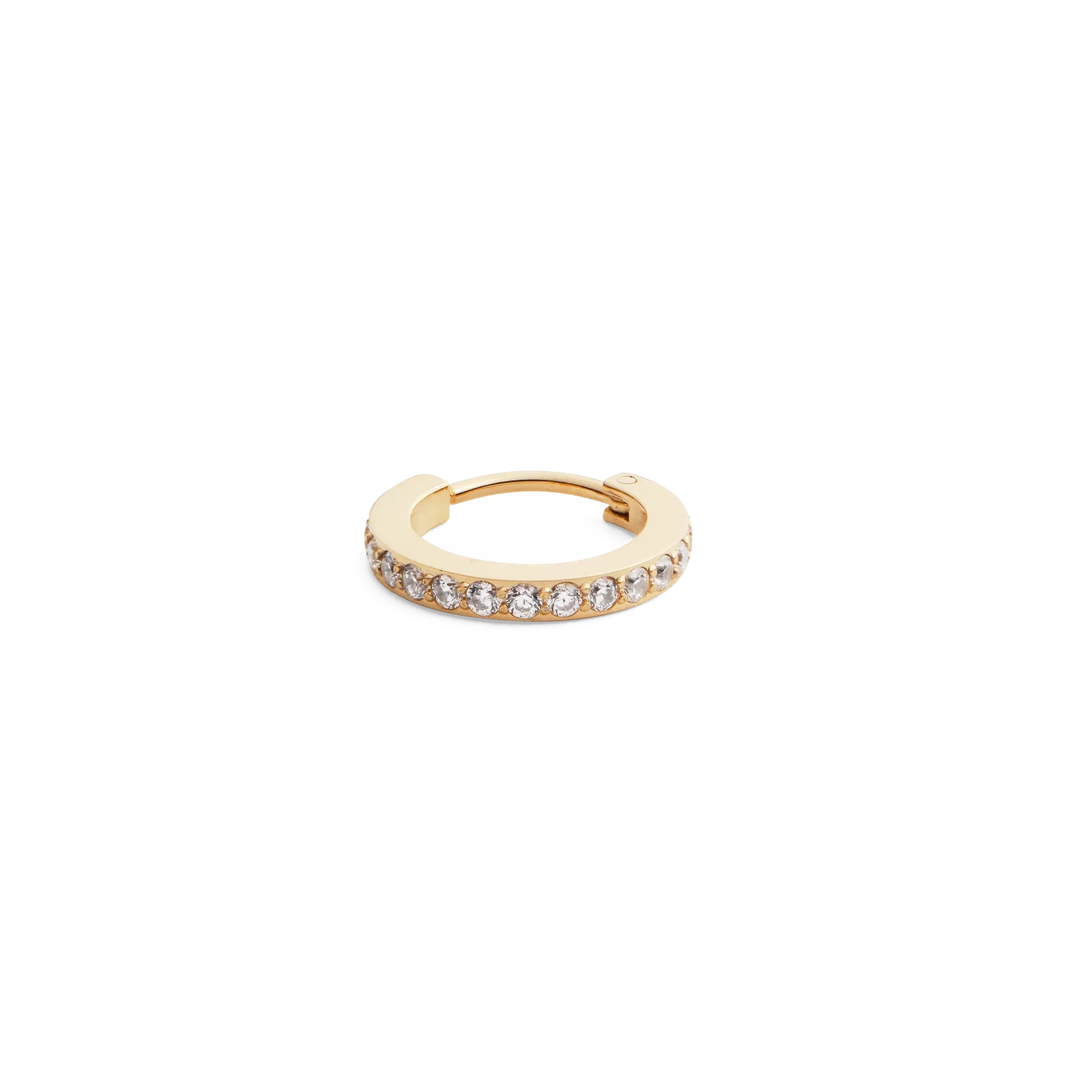 Image of Crystal Hoop Earring Gold
