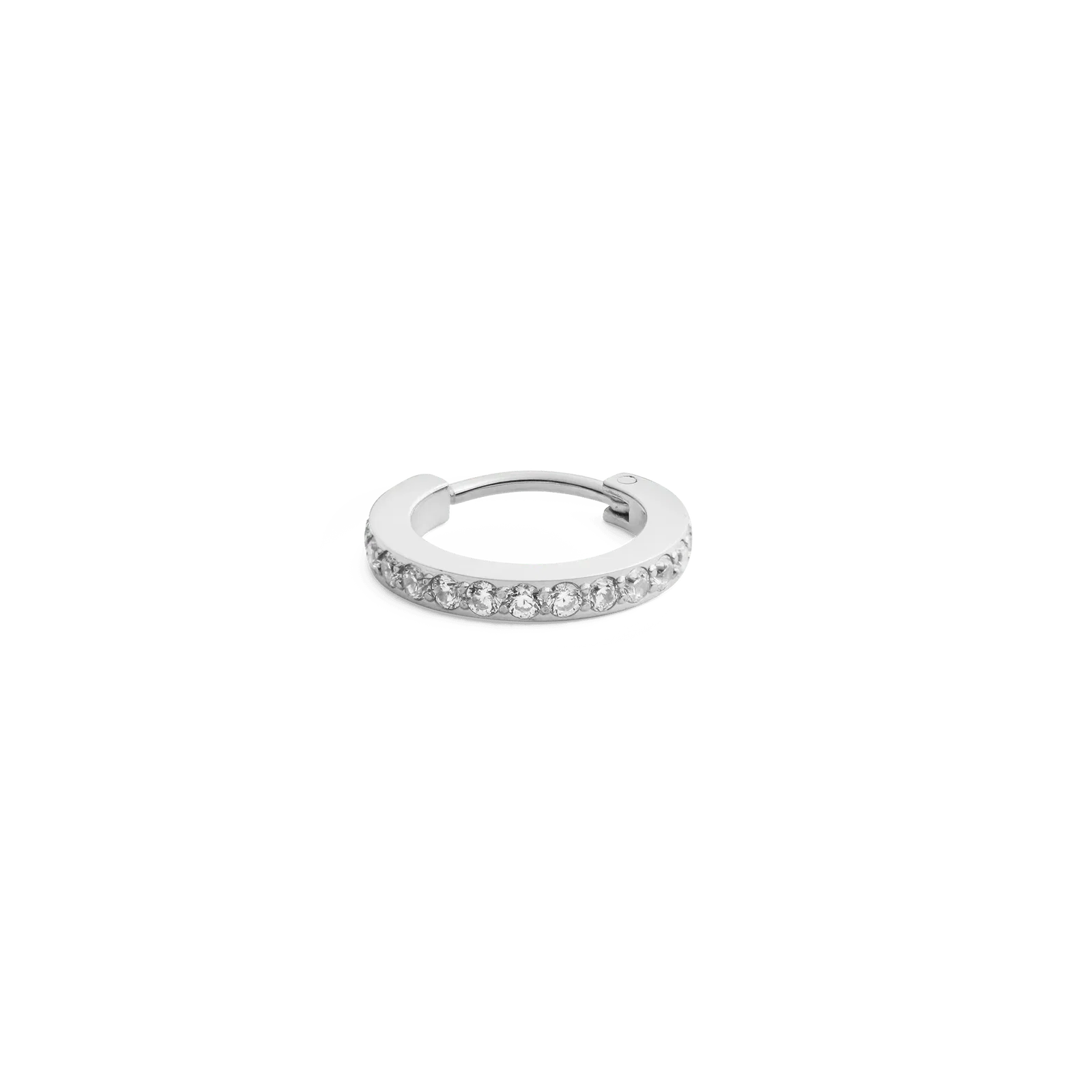 Image of Crystal Hoop Earring Silver