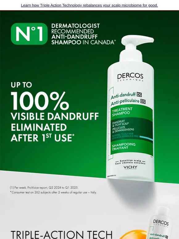 Flakes, itch, imbalance — Dercos tackles all three