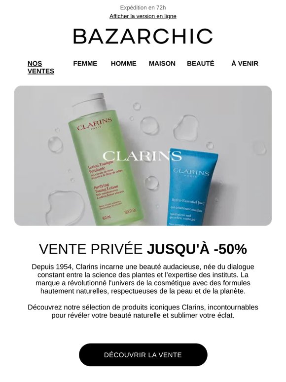 Clarins jusqu’à -50% : Révélez votre éclat