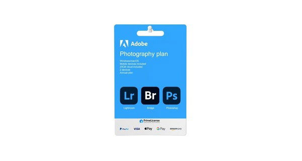 Adobe Photography Plan 100GB: Includes Photoshop & Lightroom