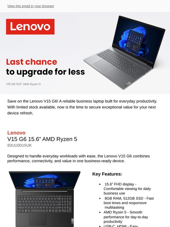 Last Chance to Upgrade for Less with Lenovo