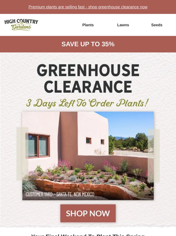 Final Weekend To Order - Plants Up To 35% Off