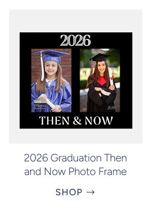 2026 graduation then and now photo frame (4x6)