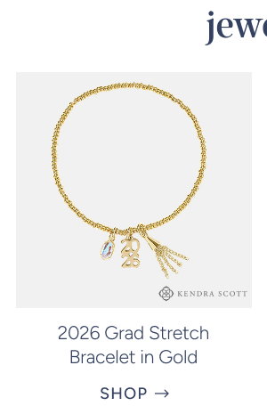 2026 grad stretch bracelet in gold