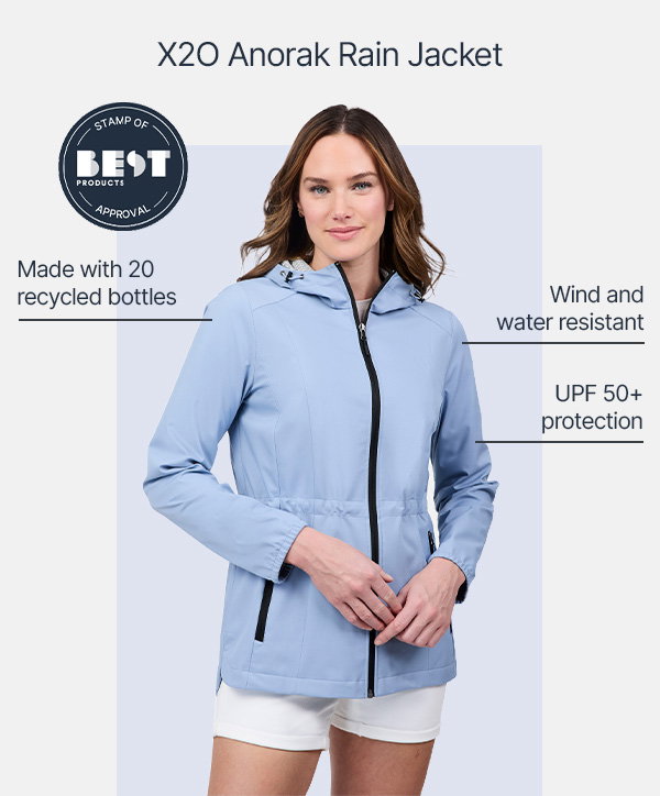 women's x2o anorak rain jacket