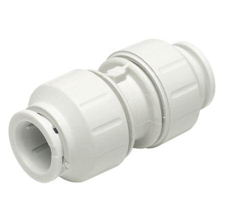JG Speedfit 15mm Pushfit Straight Connector White PEM0415W-L