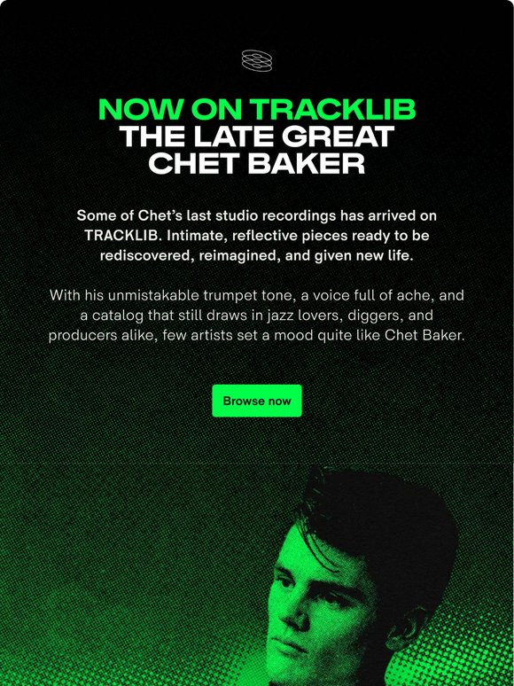 NOW ON TRACKLIB 👉 Chet Baker