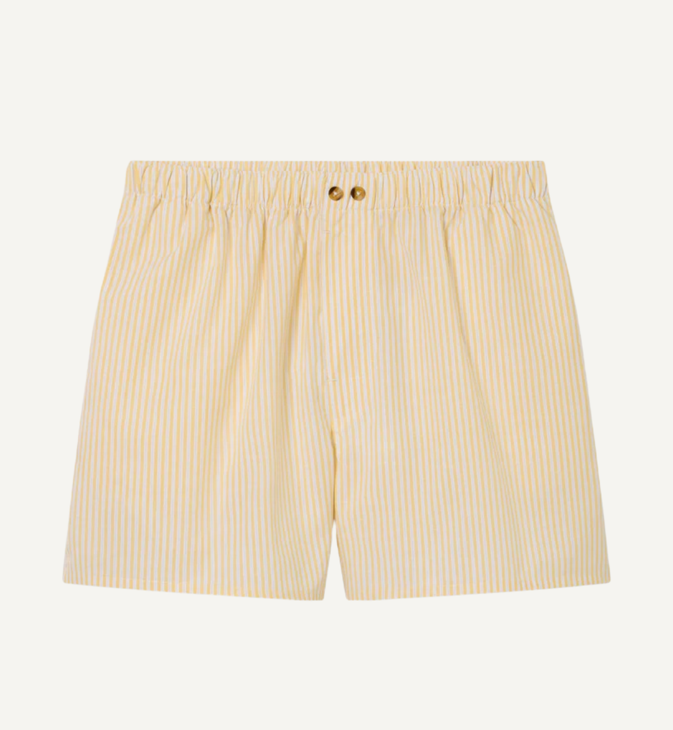 Sunny Yellow Stripe Cotton Boxer Shorts
