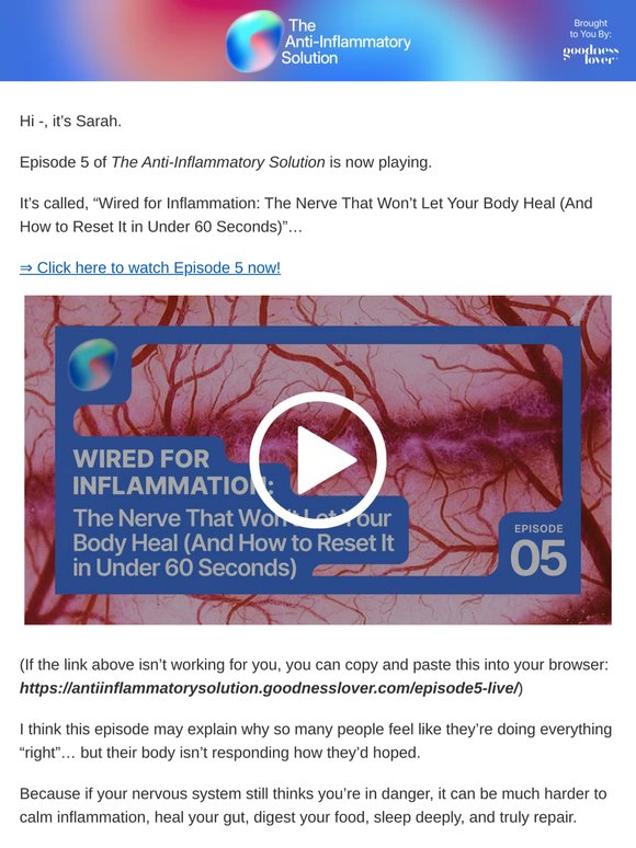 Now Airing: Wired For Inflammation