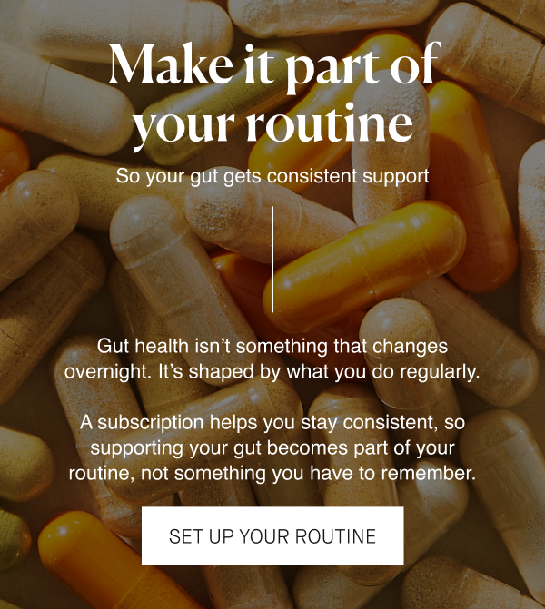 Subscription option for consistent gut health support