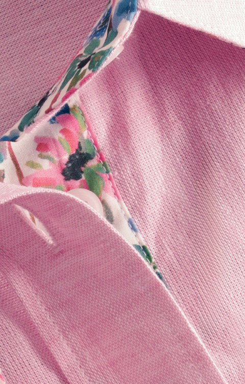 Ladies Linen Rich Shirt Trimmed with Liberty Fabric