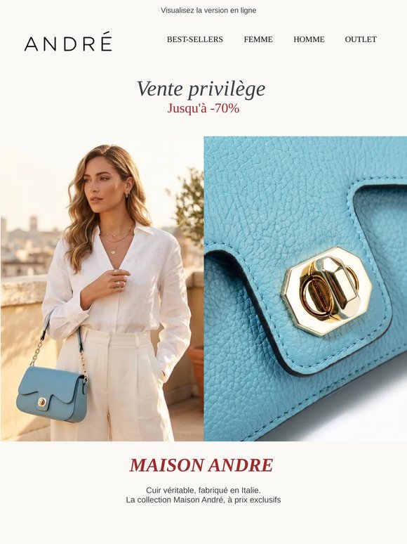 Maison André : l’élégance italienne jusqu’à -70%