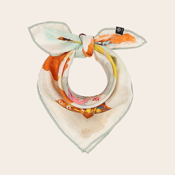 Nickituch mit Schmetterling-Design aus reiner Seide