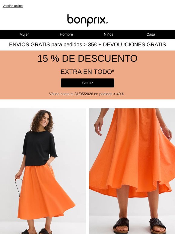  Asegúrate ya un15 % de descuento