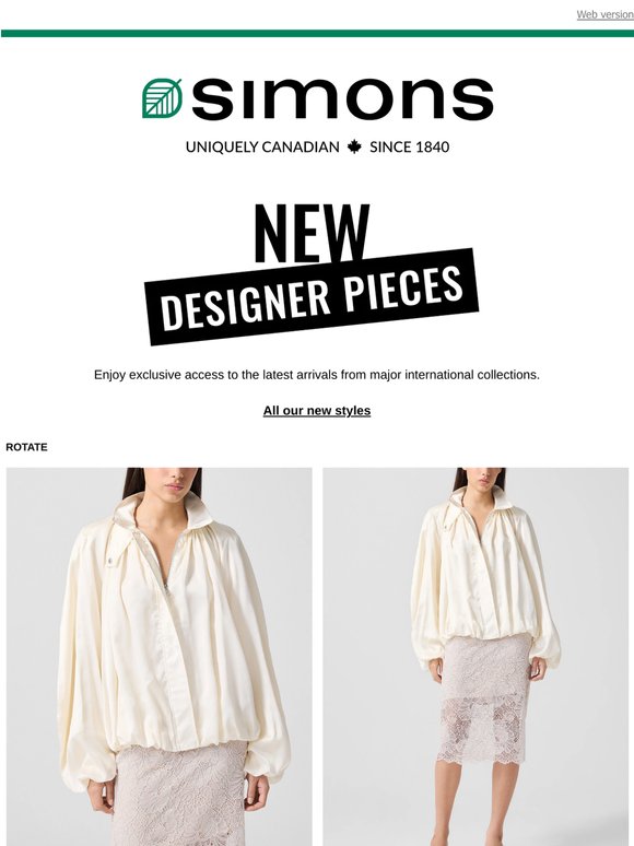 New designer pieces