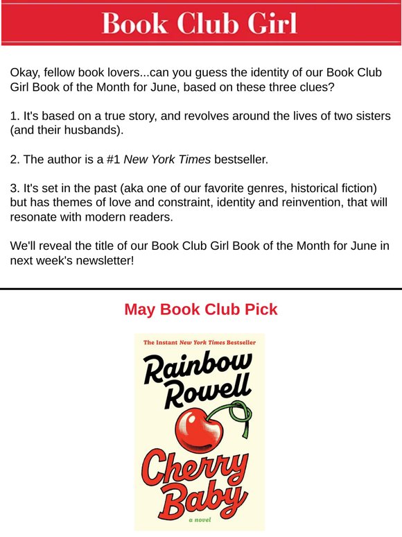 Can you guess our BCG June Book of the Month?