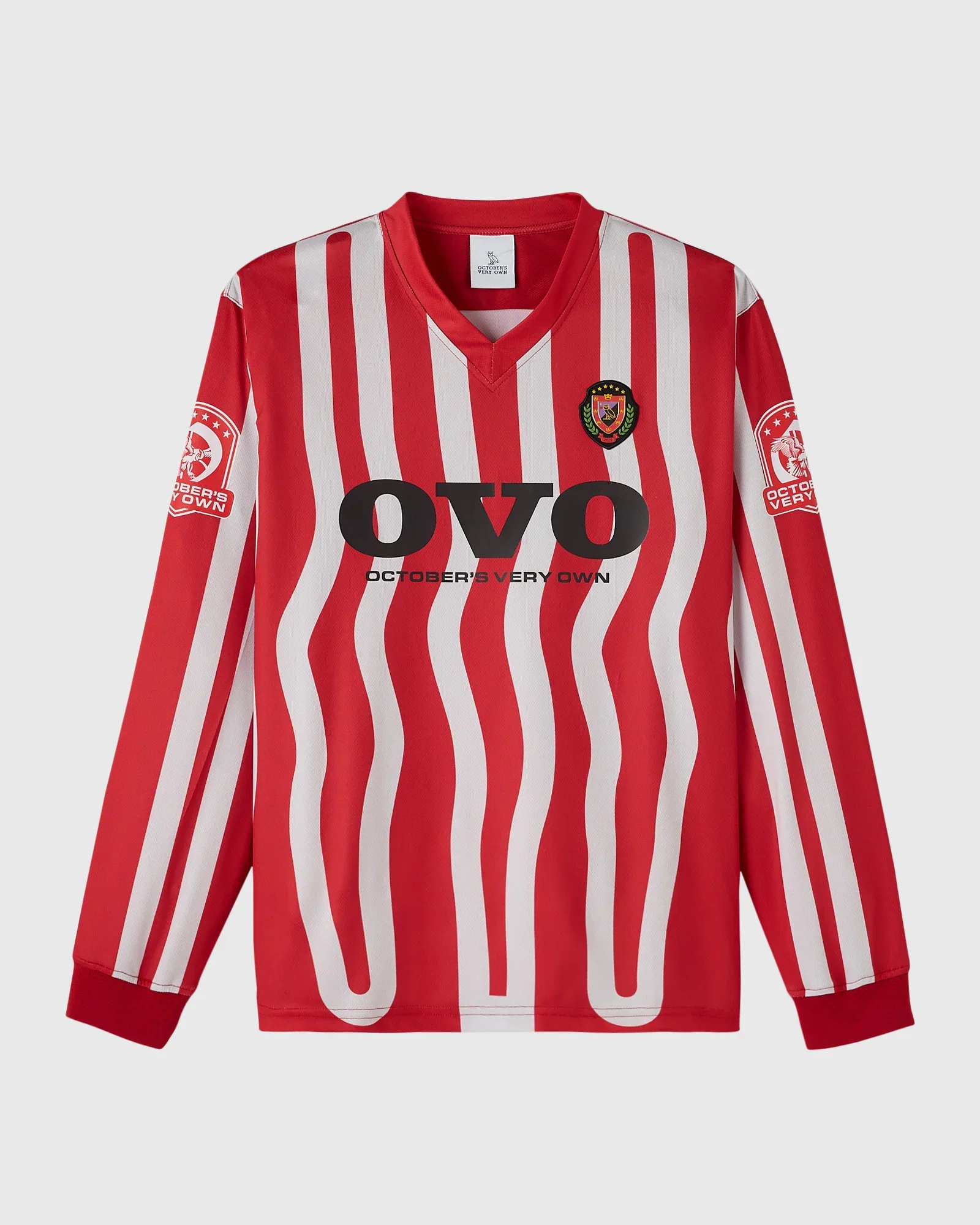 Image of Stripe Soccer Jersey - Red