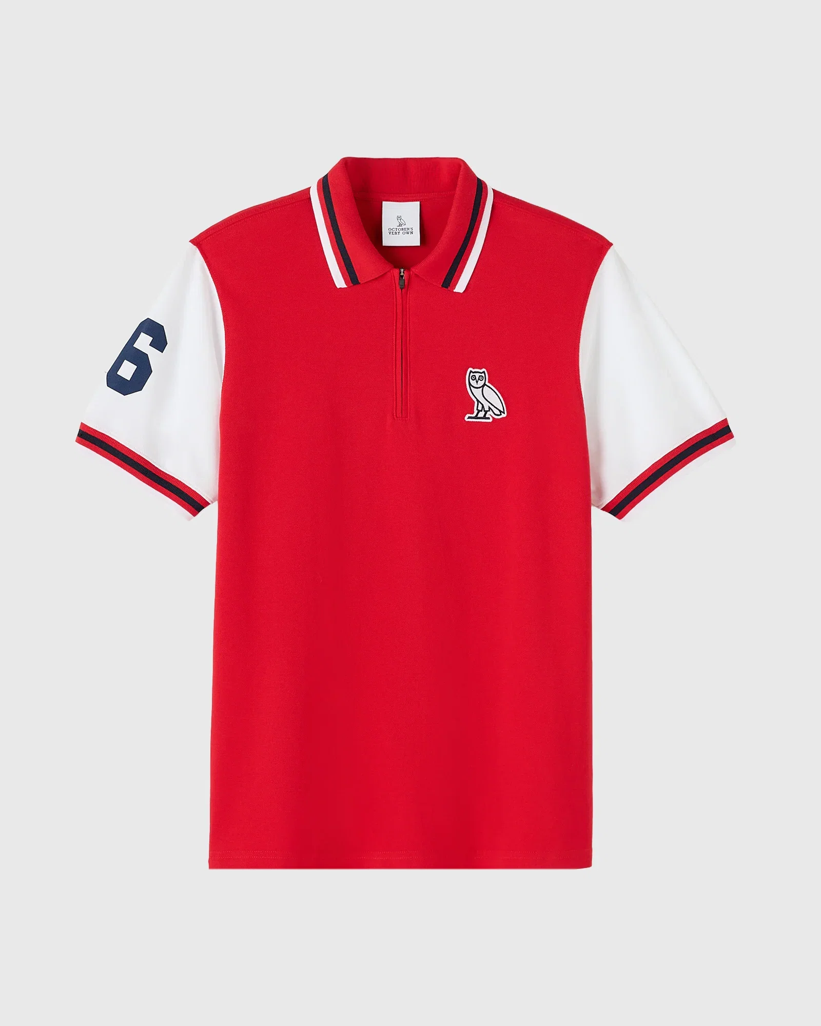 Image of Quarter-Zip Short Sleeve Polo - Red
