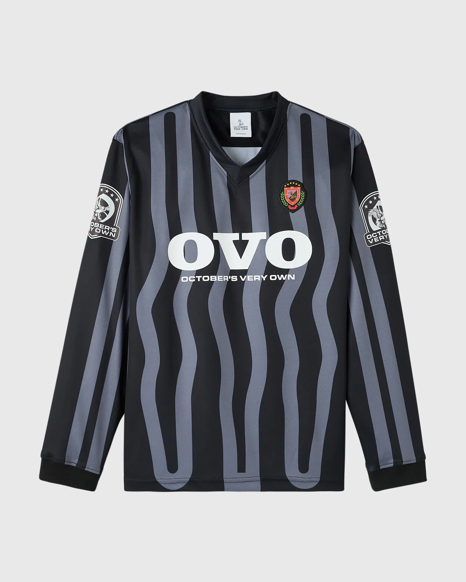 Image of Stripe Soccer Jersey - Black