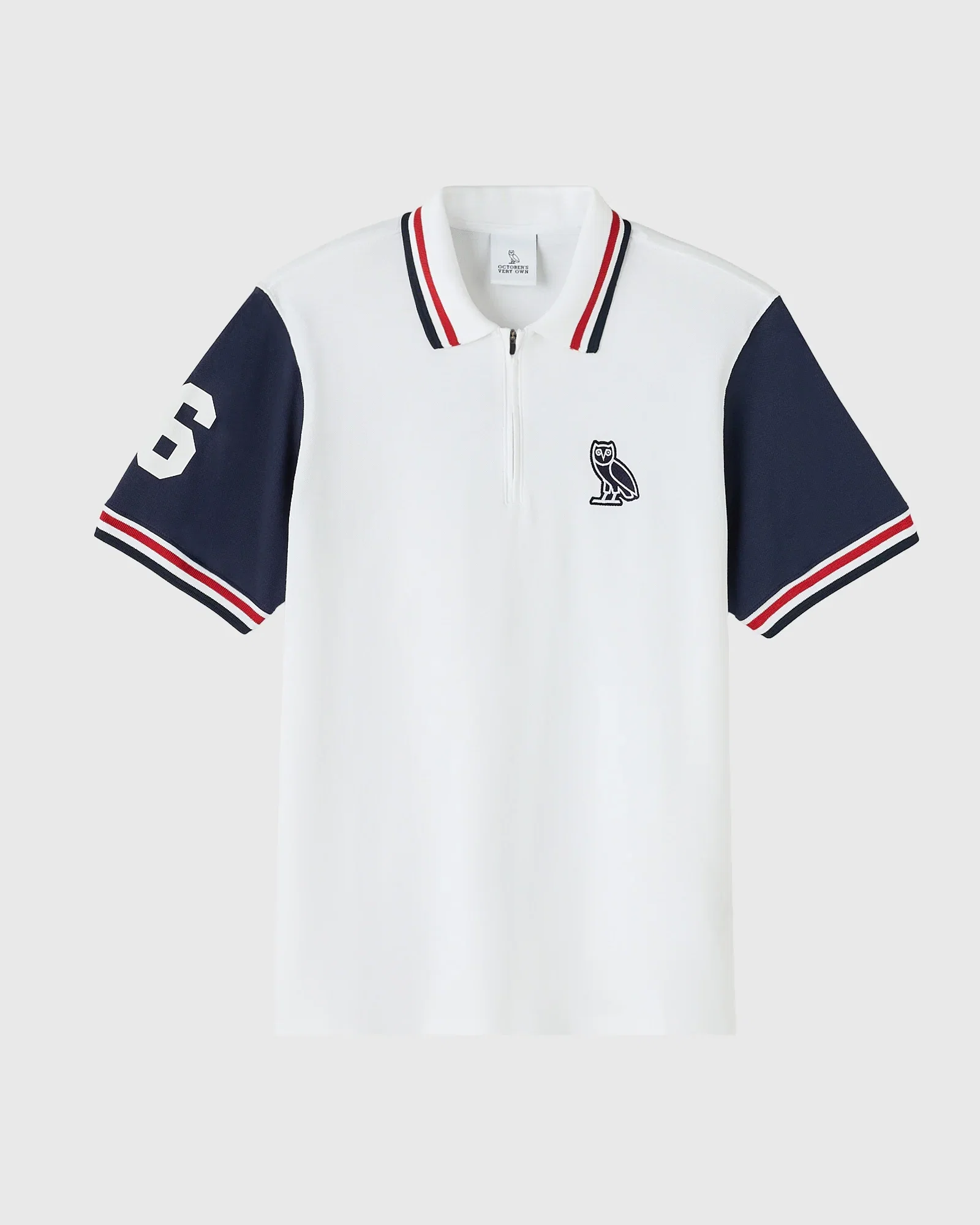 Image of Quarter- Zip Short Sleeve Polo - White