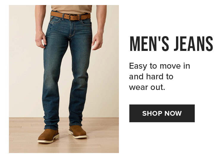 Men's Jeans. Easy to move in and hard to wear out. SHOP NOW