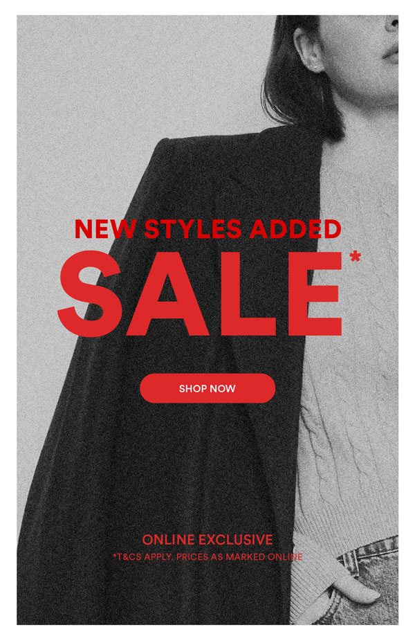 Shop New Markdowns* Added to Sale Online
