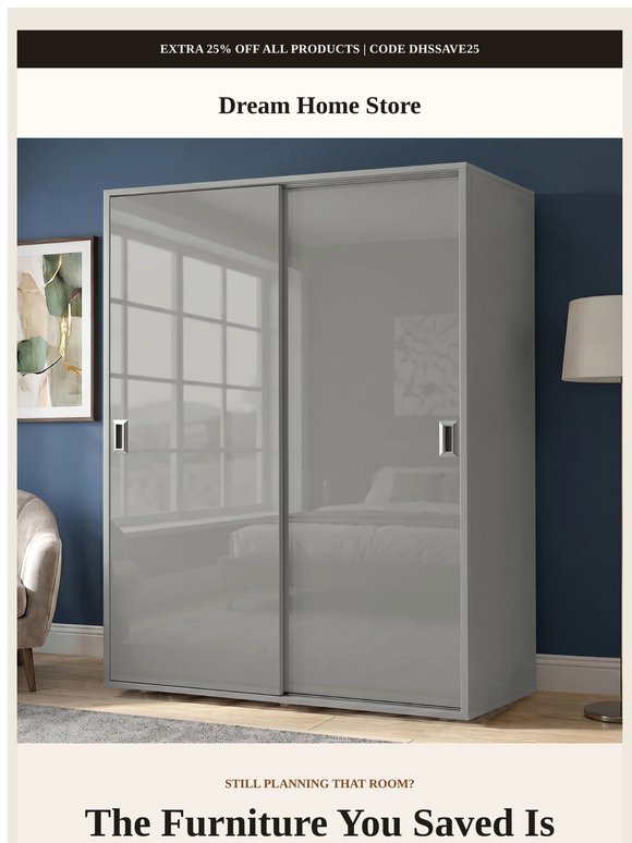 Extra 25% off all furniture ends soon