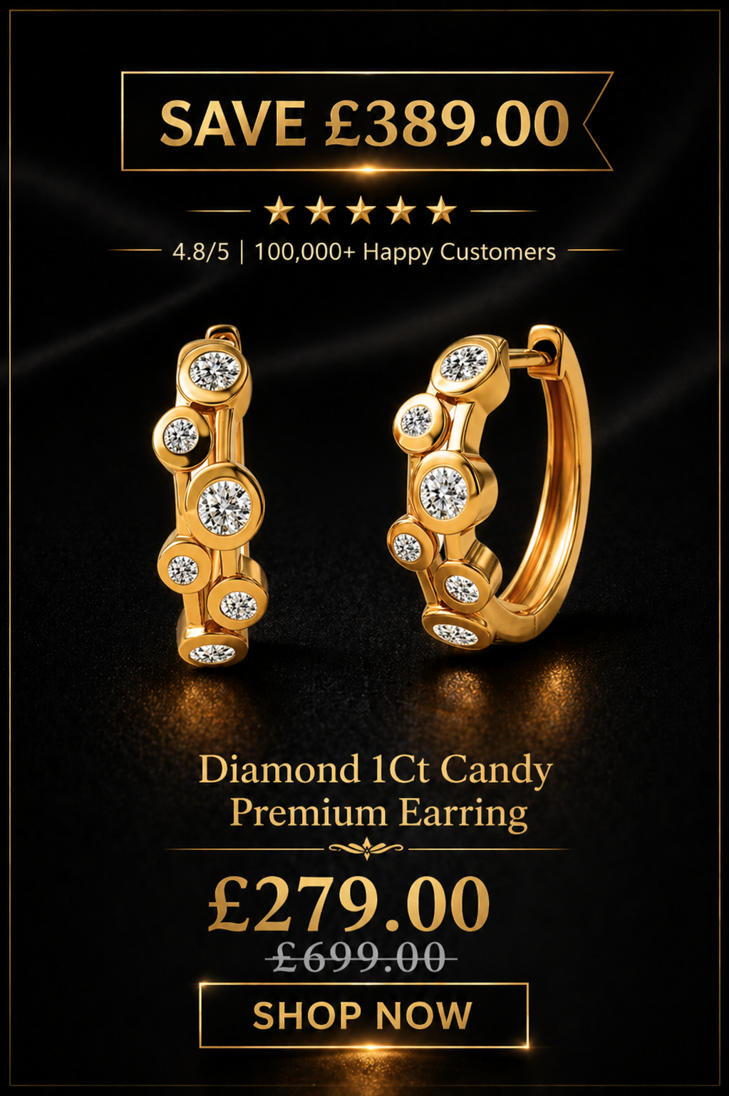 Diamond 1Ct Candy Premium Earring