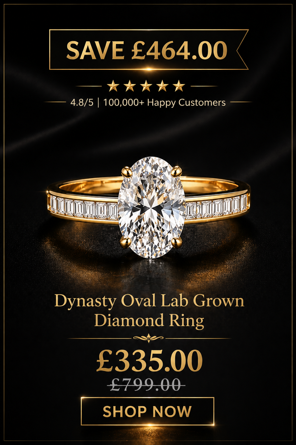 Dynasty Oval Lab Grown Diamond Ring