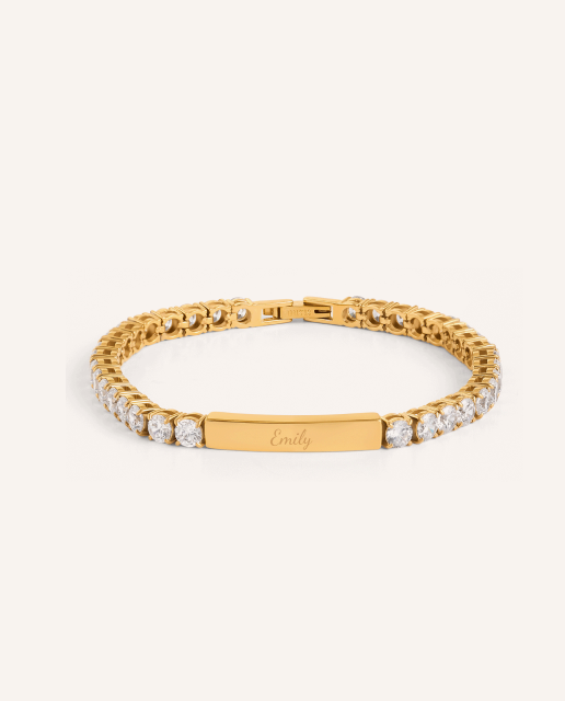 Custom Bar Tennis Bracelet (Gold)
