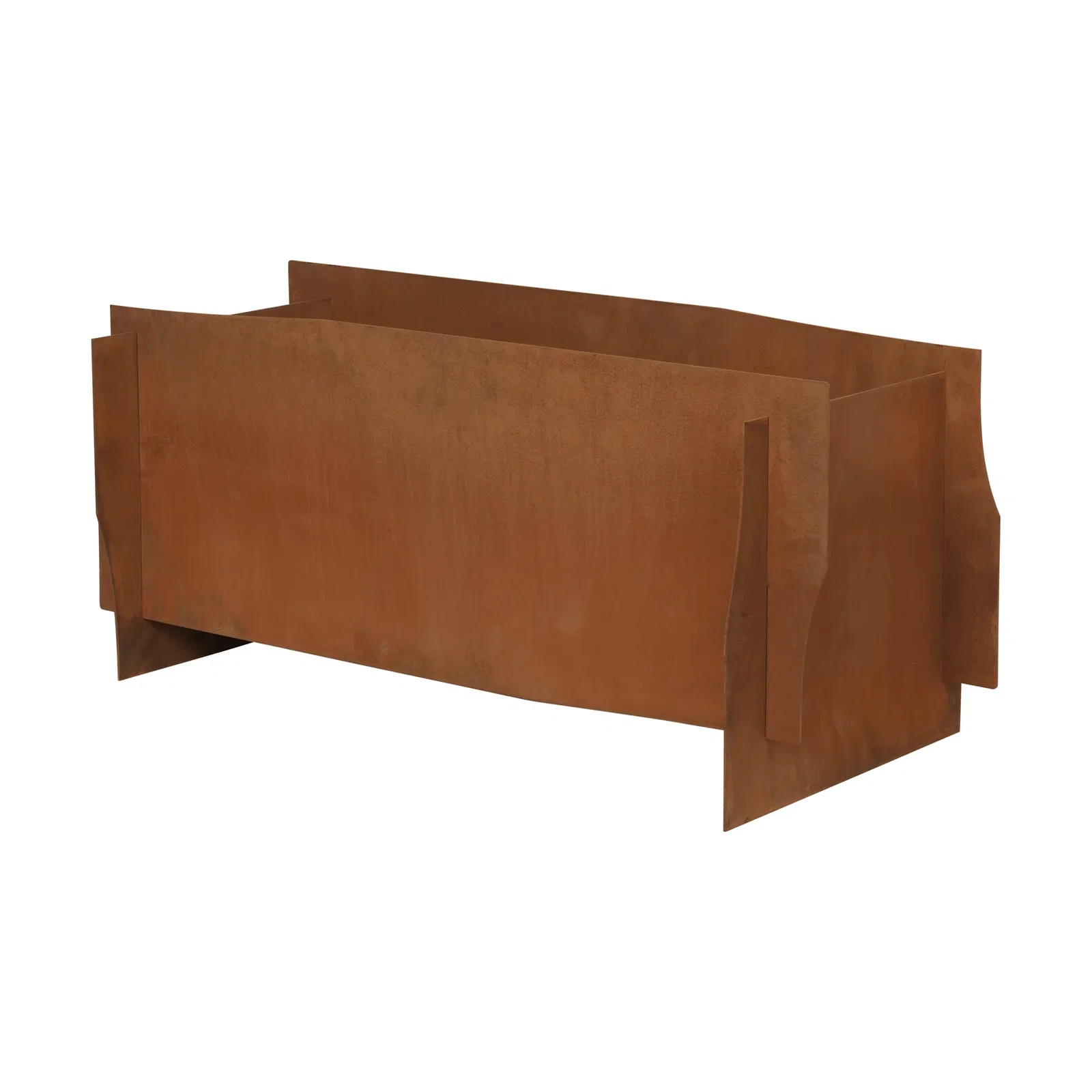 Lapel planter flower box Rust, 33x35x75 cm