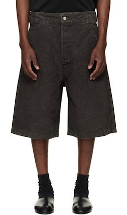 Black Washed Canvas Utility Shorts - Fear of God
