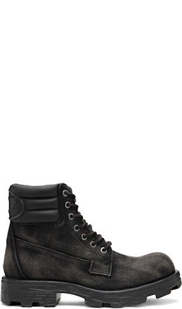 Black D-Hammer Lace Up Boots - Diesel