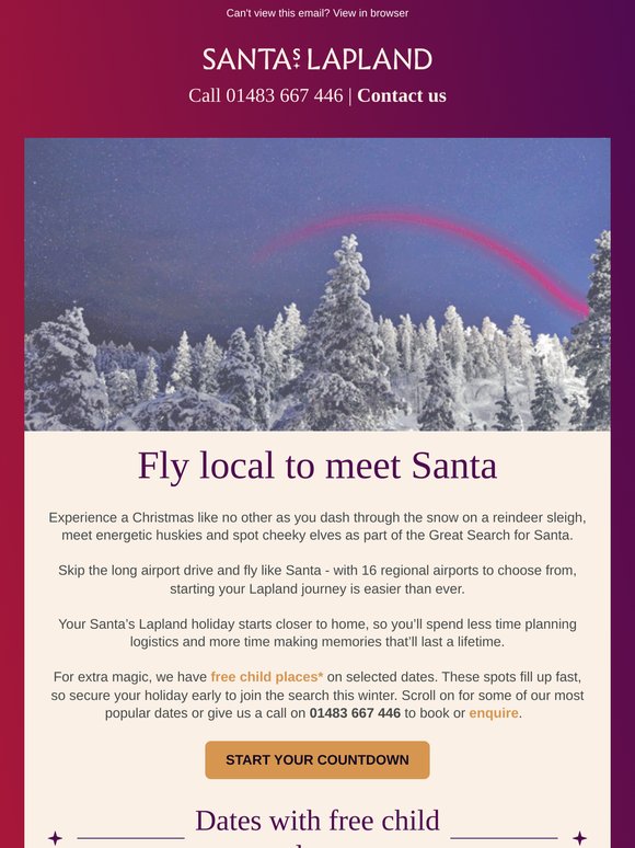 Fly local to meet Santa