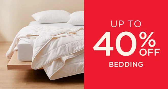Up To 40% Off Bedding