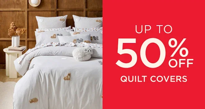 Up To 50% Off Quilt Covers