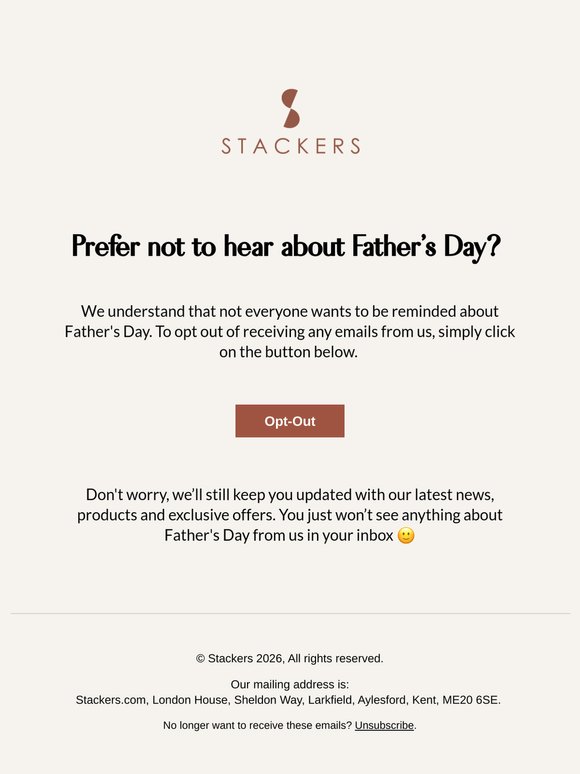Prefer Not To Hear About Father's Day?