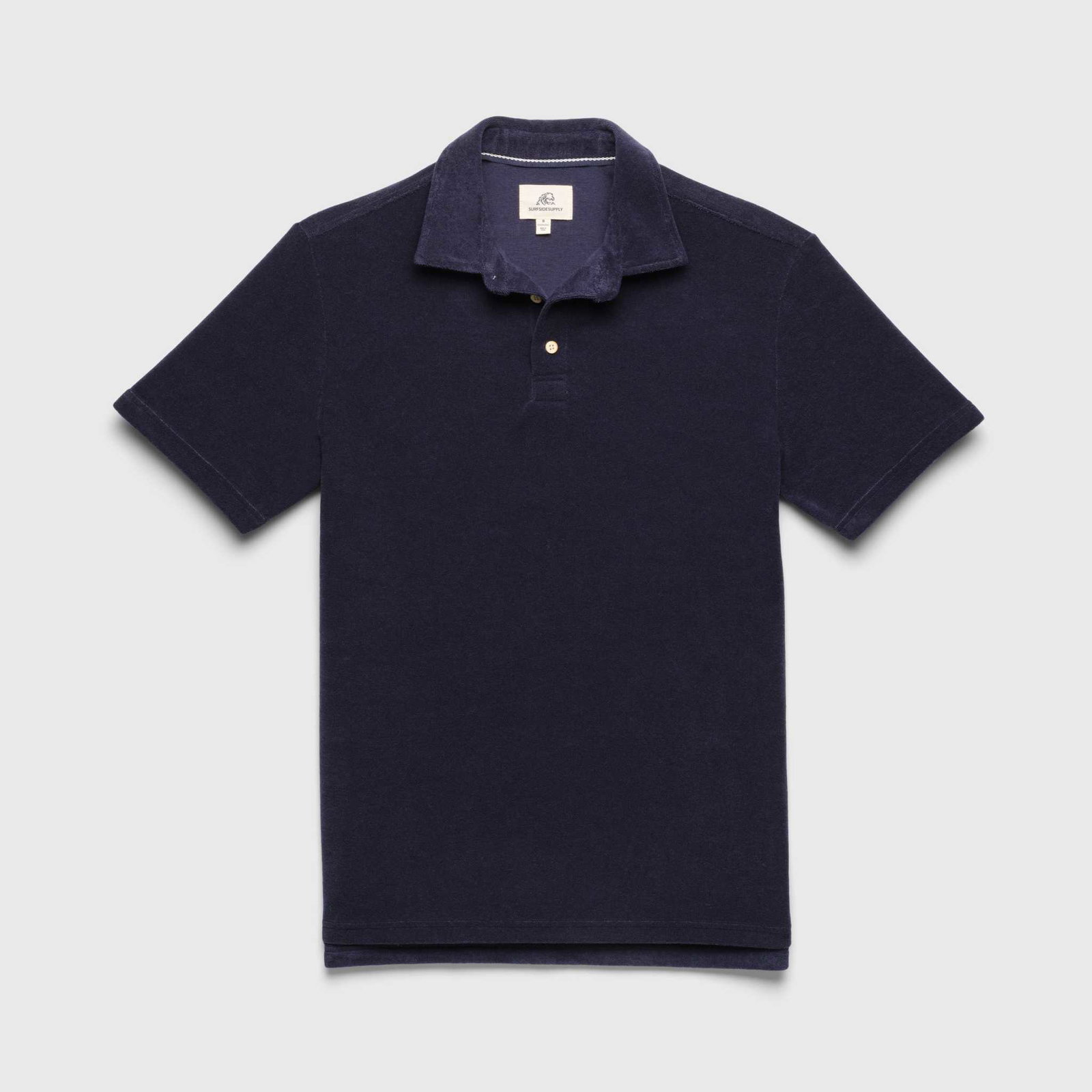 Image of Ryan Saltwater Terry Polo - Navy Blazer