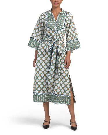 Taj Kaftan Dress For Women, Cotton