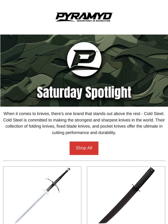 ⚔️ Cold Steel. Hot Deals.