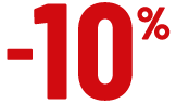 Moins 10 pour cent