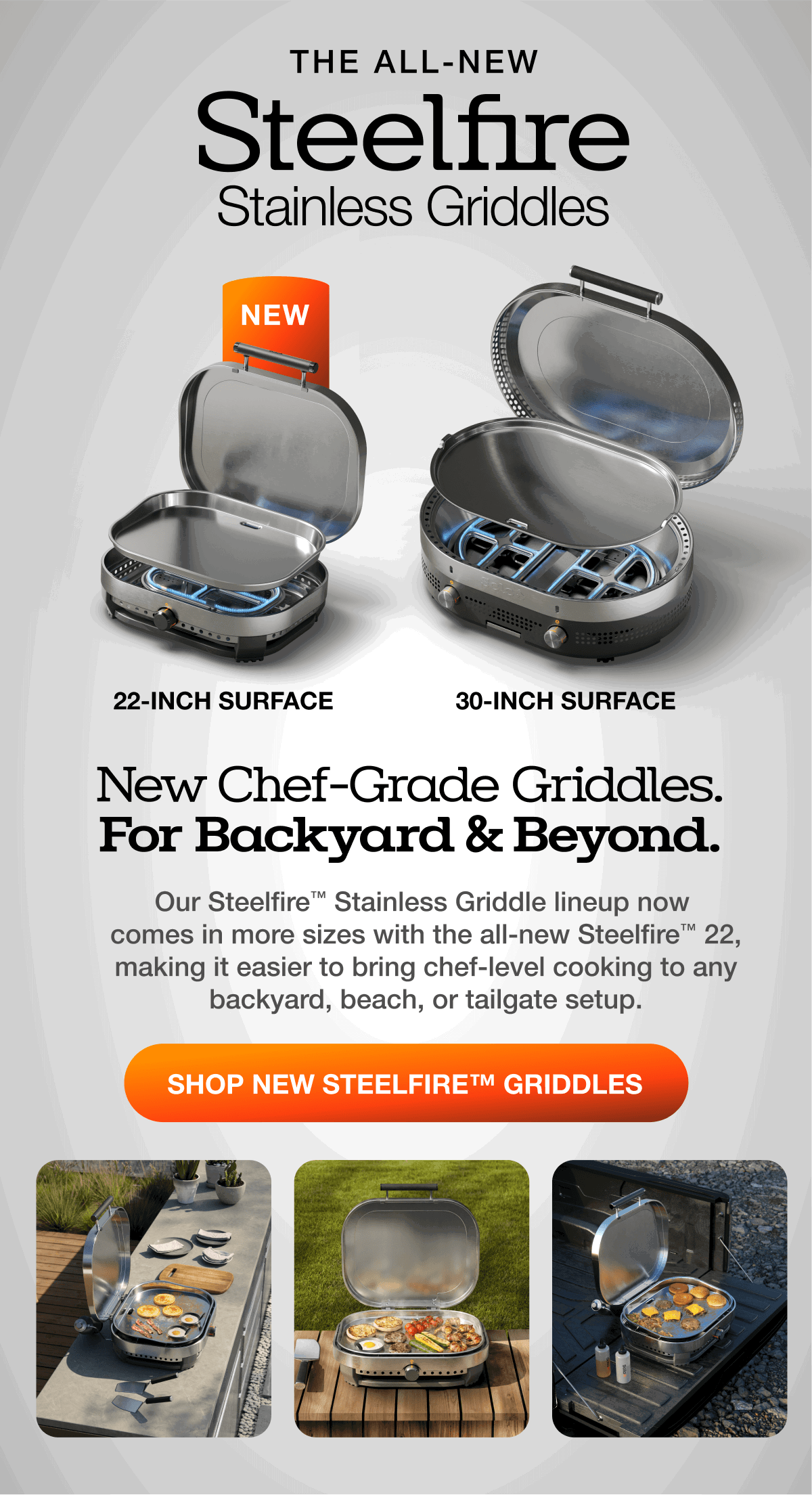 All-New Solo Steelfire™ Stainless Griddles