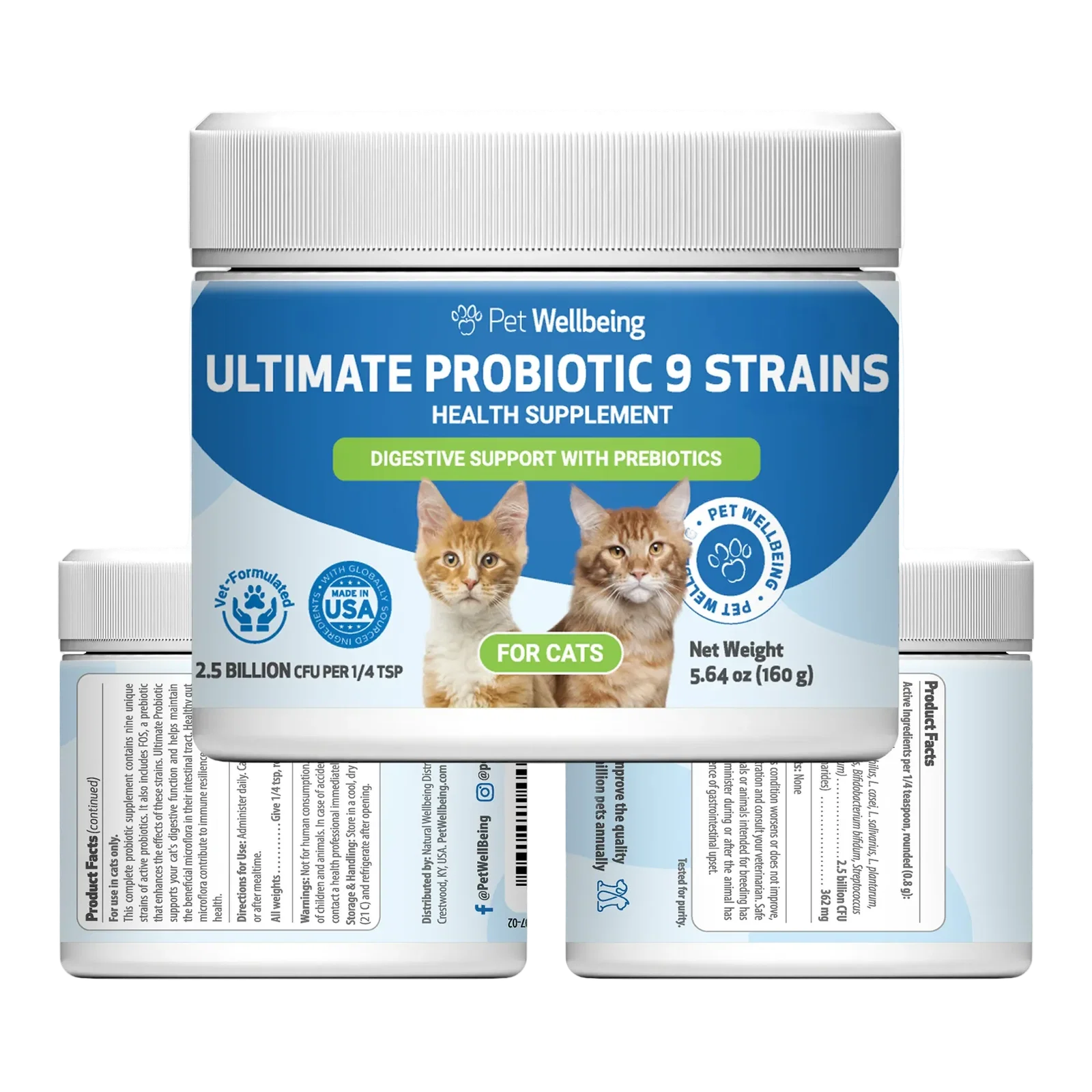 Image of Ultimate Probiotic 9 Strains with Prebiotics - Gut Microbiome Health for Cats