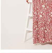 Berry Red Floral Tie Waist Maxi Dress